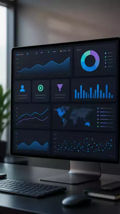 Website analytics dashboard showing lead generation metrics